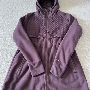 Purple Quilted Hooded Jacket